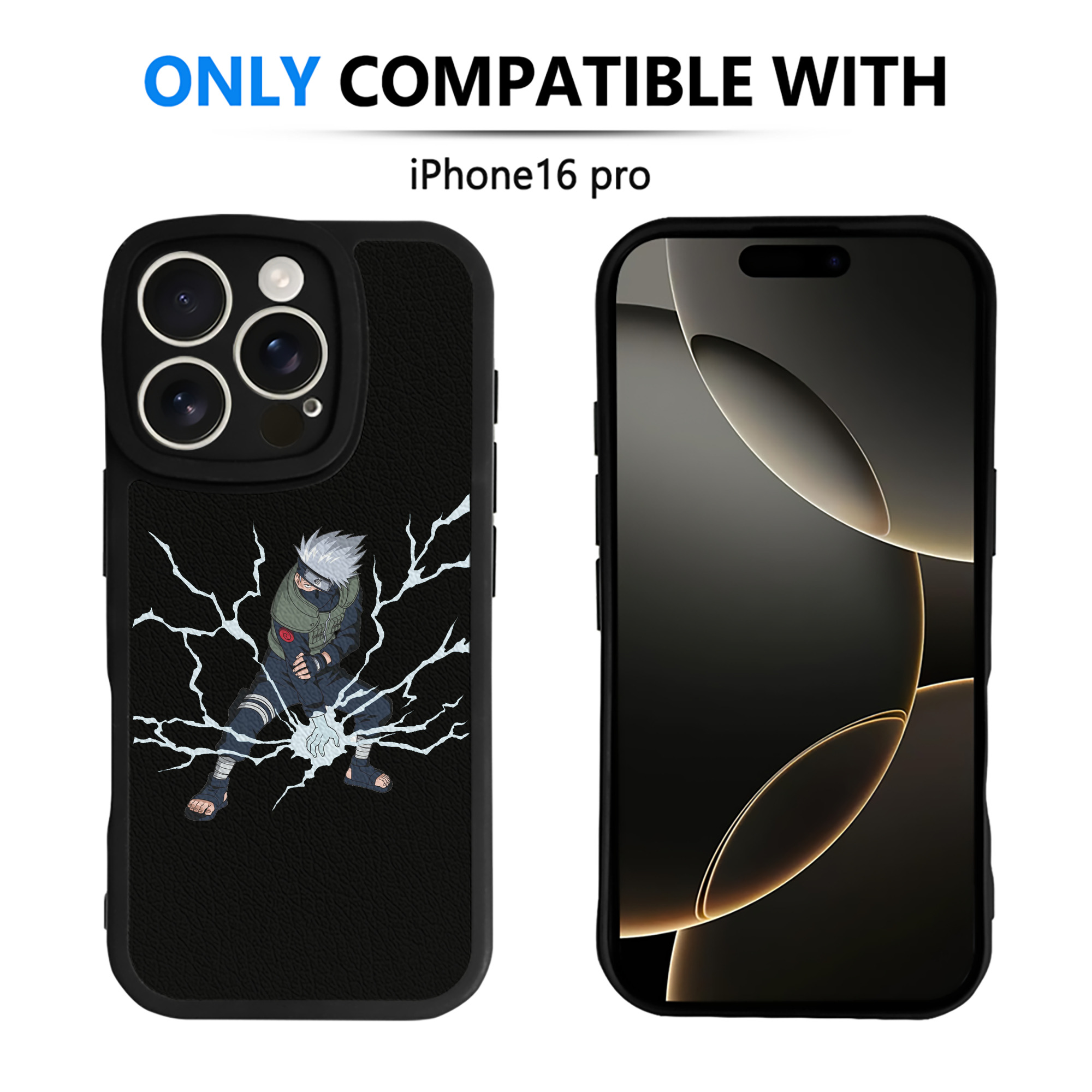 （画像用） NARUTO -ナルト- はたけ カカシ Hatake Kakashi 【iPhone 16シリーズ対応】シリコンスマホケース（レザー調） 材質：シリコン